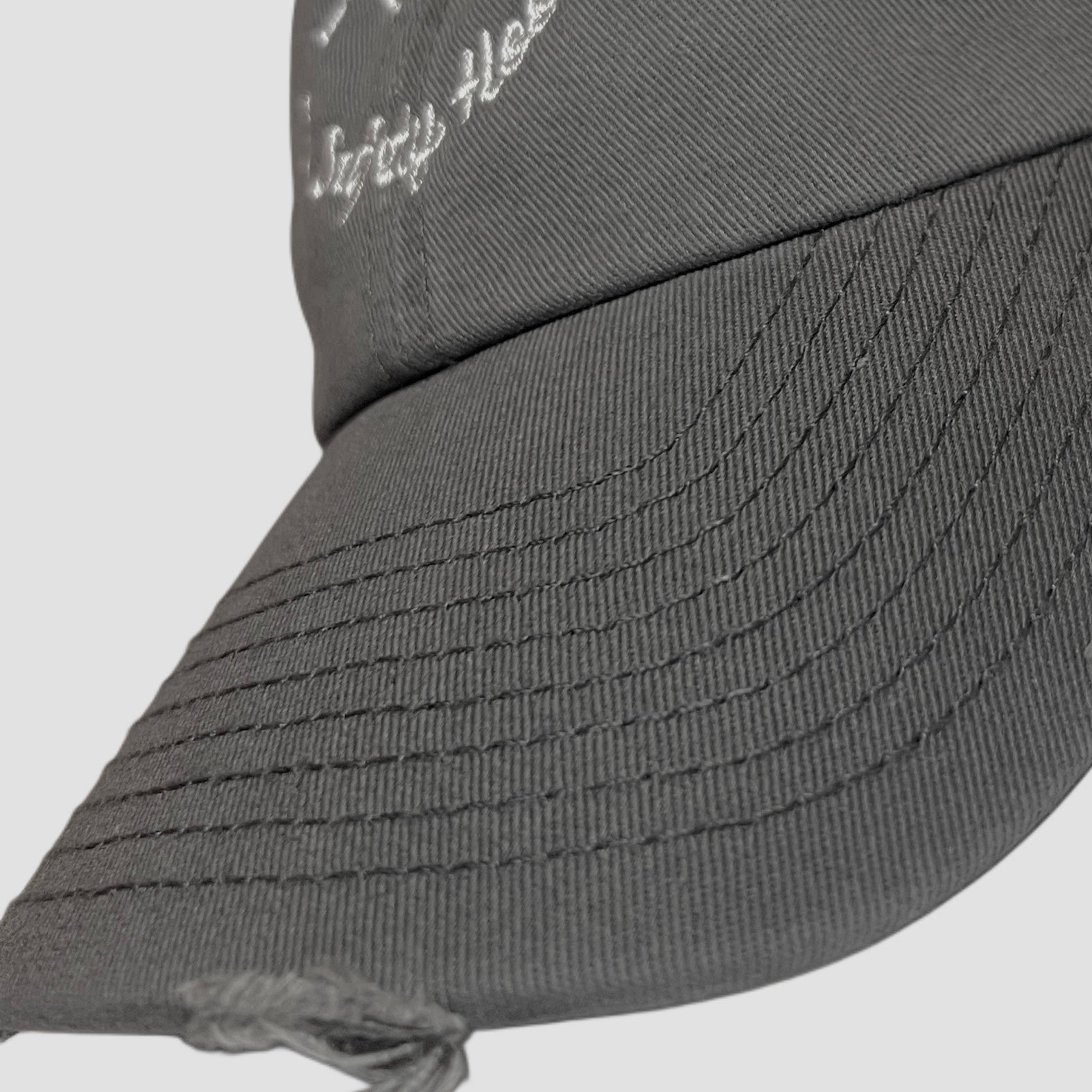 GREY DESTROYED FIREBALL BASEBALL CAP