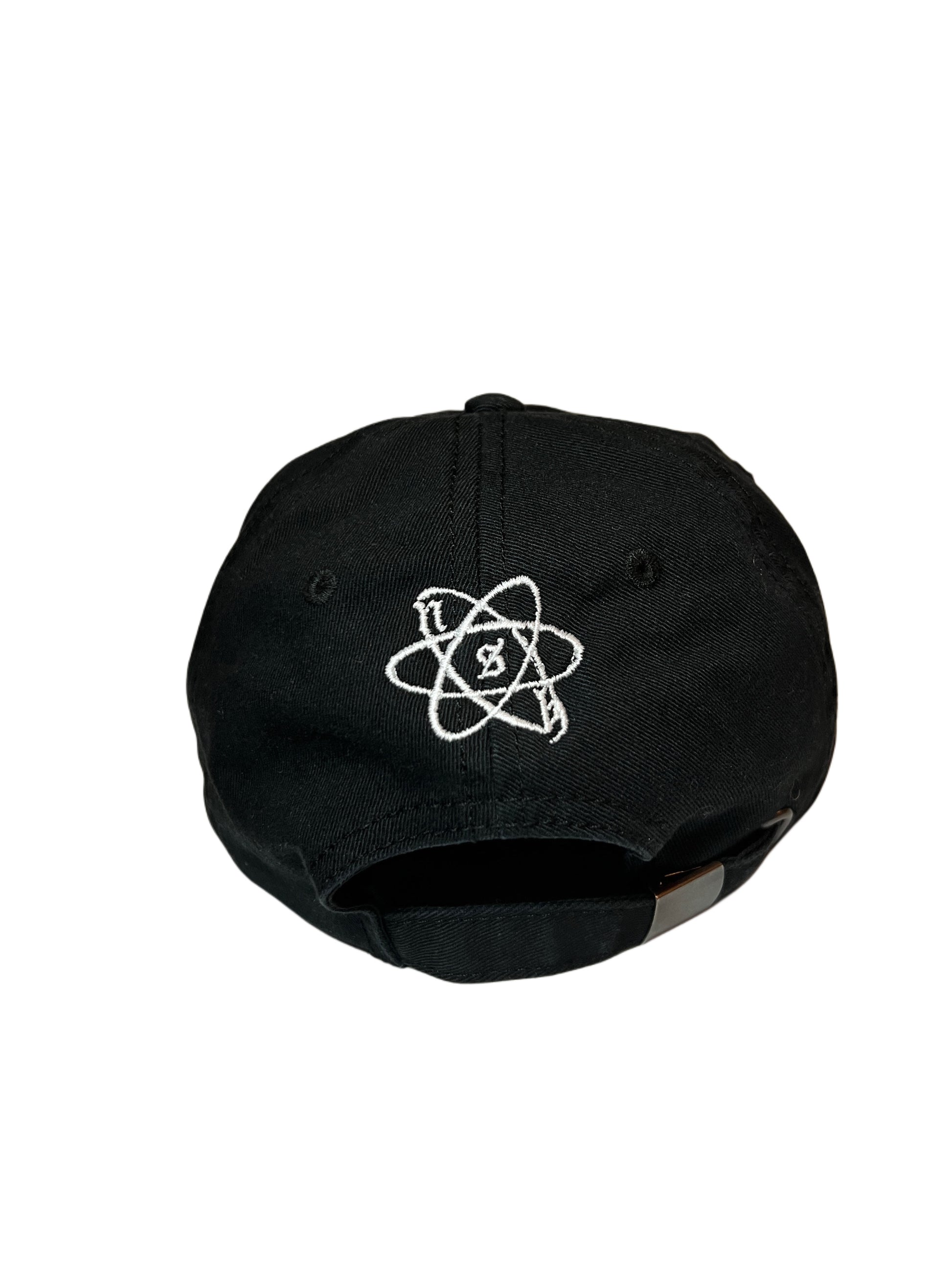 BLACK DESTROYED FIREBALL BASEBALL CAP