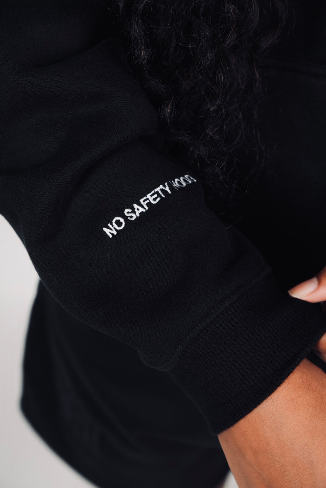 SAFETY BLACK PUFF HOODIE