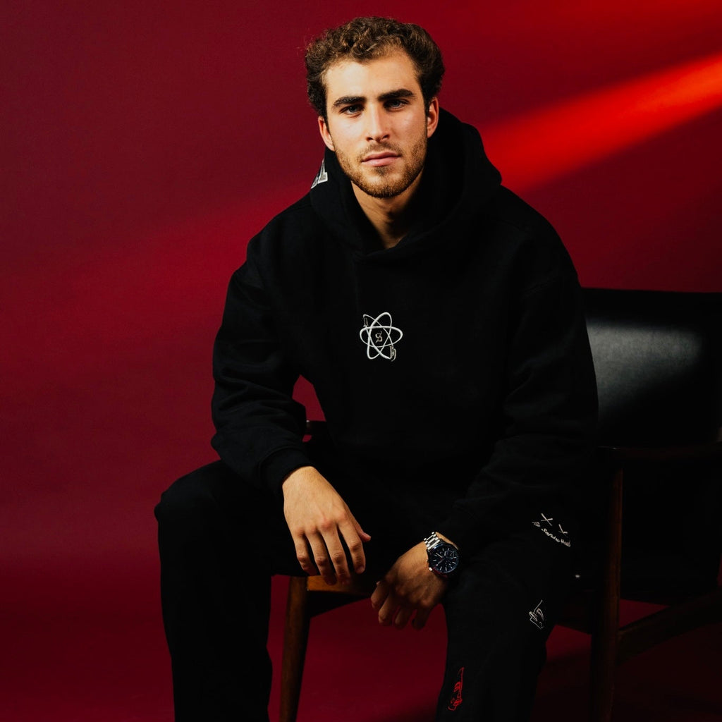 SAFETY BLACK PUFF HOODIE