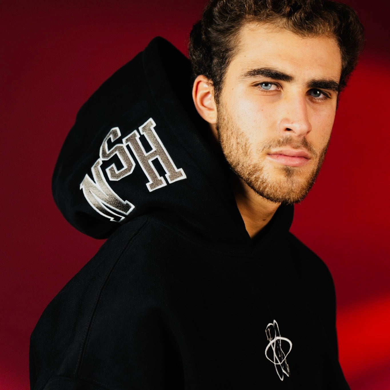 SAFETY BLACK PUFF HOODIE