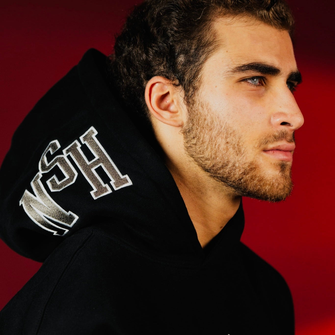 SAFETY BLACK PUFF HOODIE
