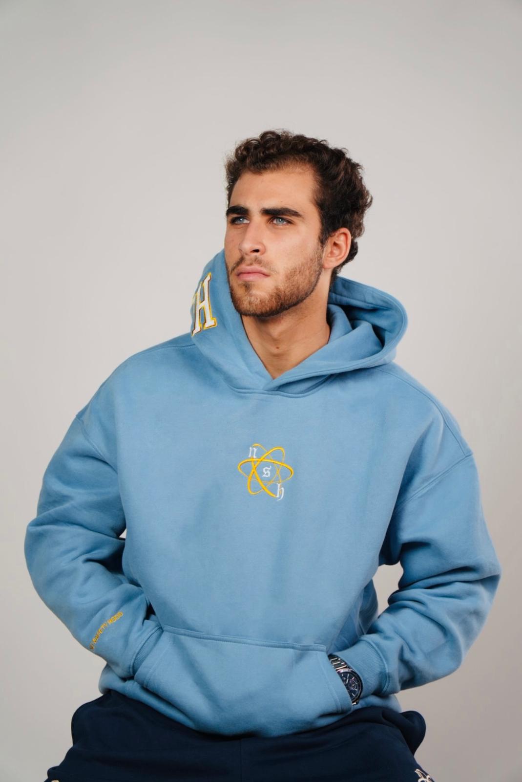 SAFETY BLUE PUFF HOODIE