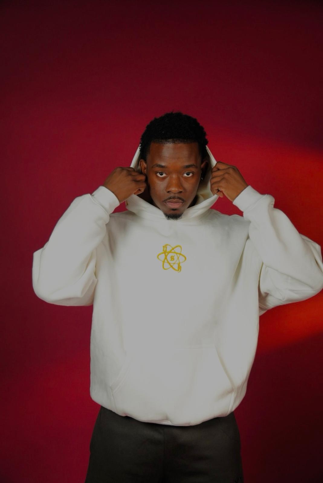 SAFETY WHITE GOLD PUFF HOODIE