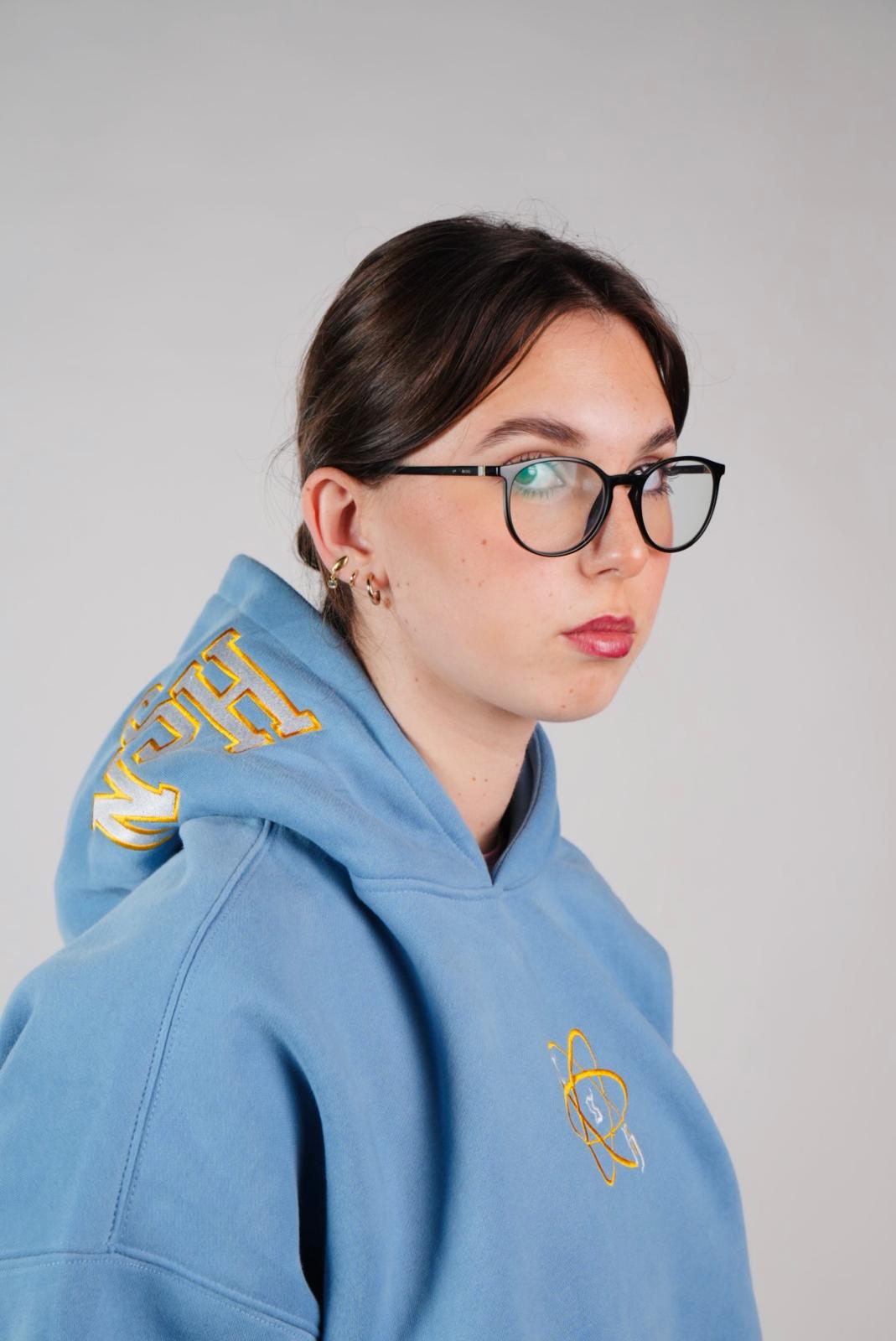 SAFETY BLUE PUFF HOODIE